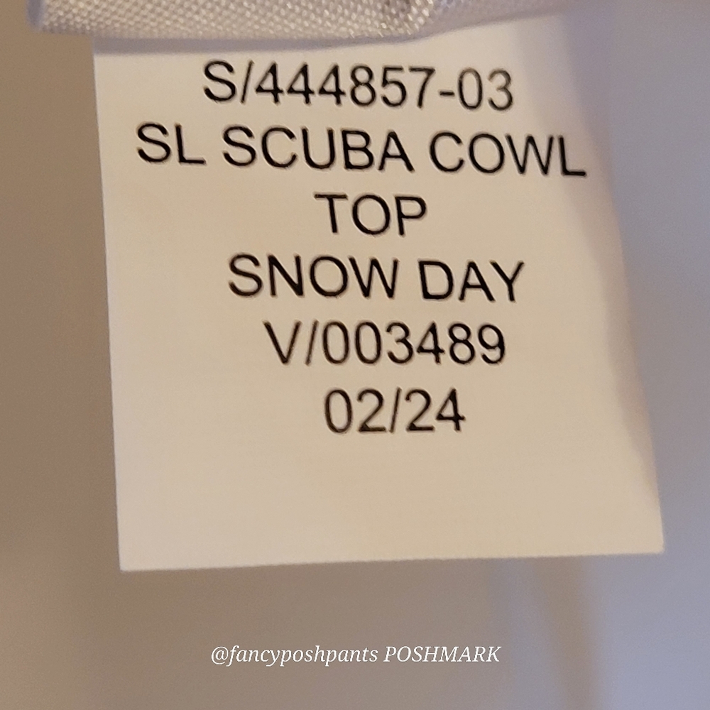 BANANA REPUBLIC scuba cowl SNOW DAY color rare sold out easy care blouse shirt - Picture 6 of 17